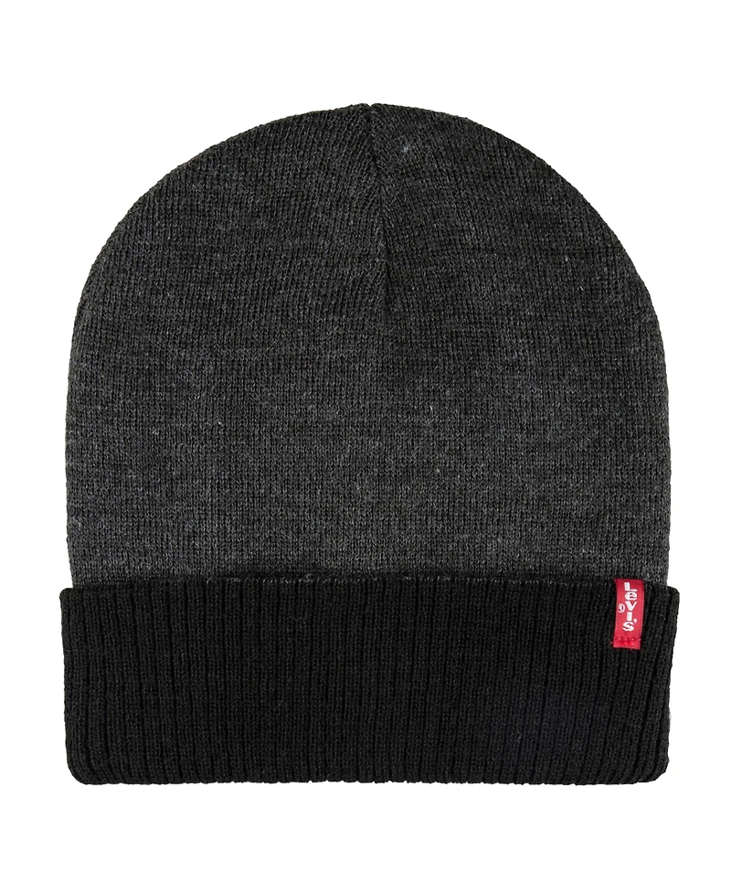Levi's Men's 2-Pack. Fleece Ivy Beanie and Gloves Set