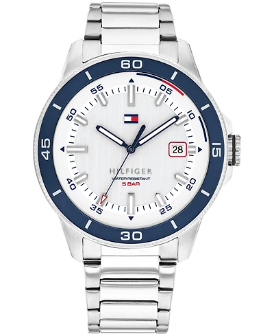 Tommy Hilfiger Men's Quartz Silver Tone Stainless Steel Bracelet Watch