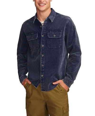 Lucky Brand Men's Long Sleeves Indigo-Dyed Utility Shirt