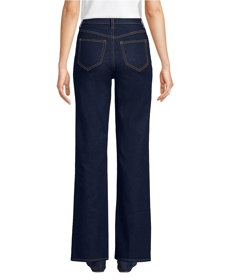 Lands' End Women's Soft Denim High Rise Classic Flare Jeans