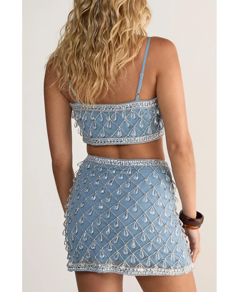 Nasty Gal Women's Droplet Embellished Mini Skirt