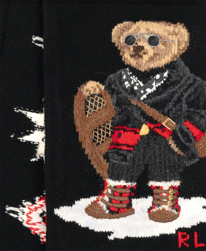 Polo Ralph Lauren Men's Holiday Bear Intarsia Scarf