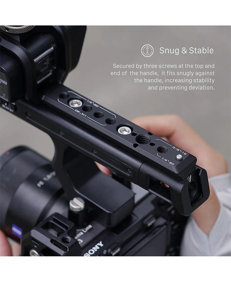 Tilta Xlr Extension Bracket for Sony FX3 Xlr-H1 Top Handle, Black