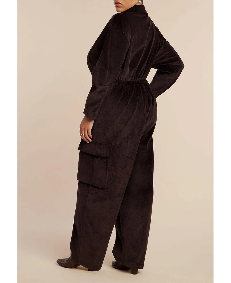 Eloquii Women's Corduroy Jumpsuit