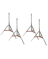 Matthews 11.3' Combo Double Riser Steel Stand with Rocky Mountain Leg, Chrome, 4-Pack