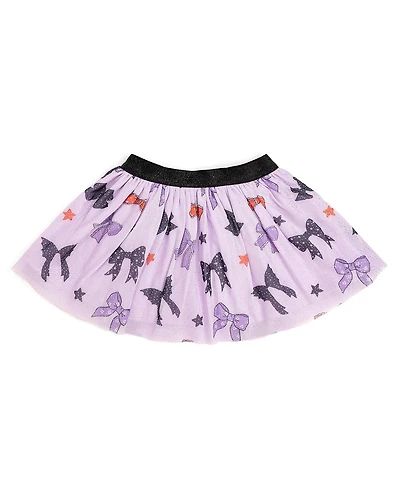 Sweet Wink Little and Big Girls Spooky Bows Halloween Tutu Skirt