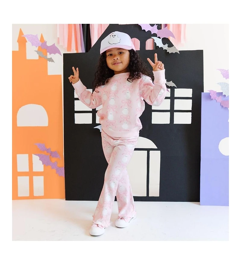Sweet Wink Baby Girls Coquette Ghost Halloween Sweatshirt