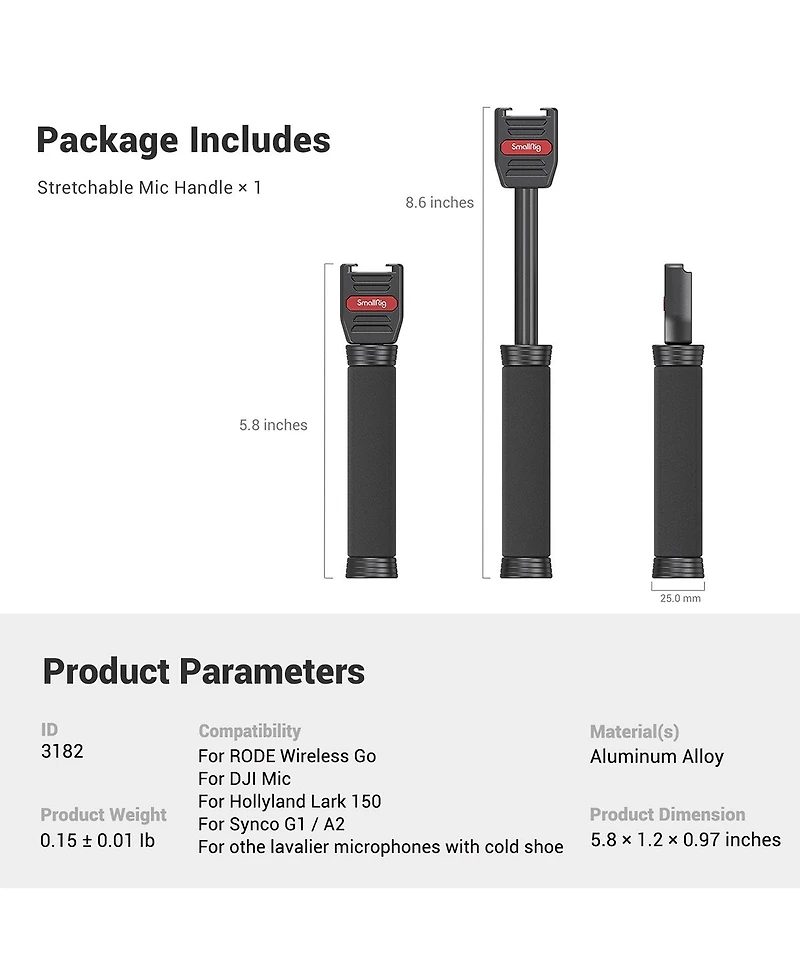 SmallRig 3182 Rode Wireless Go Handle for Interview Using