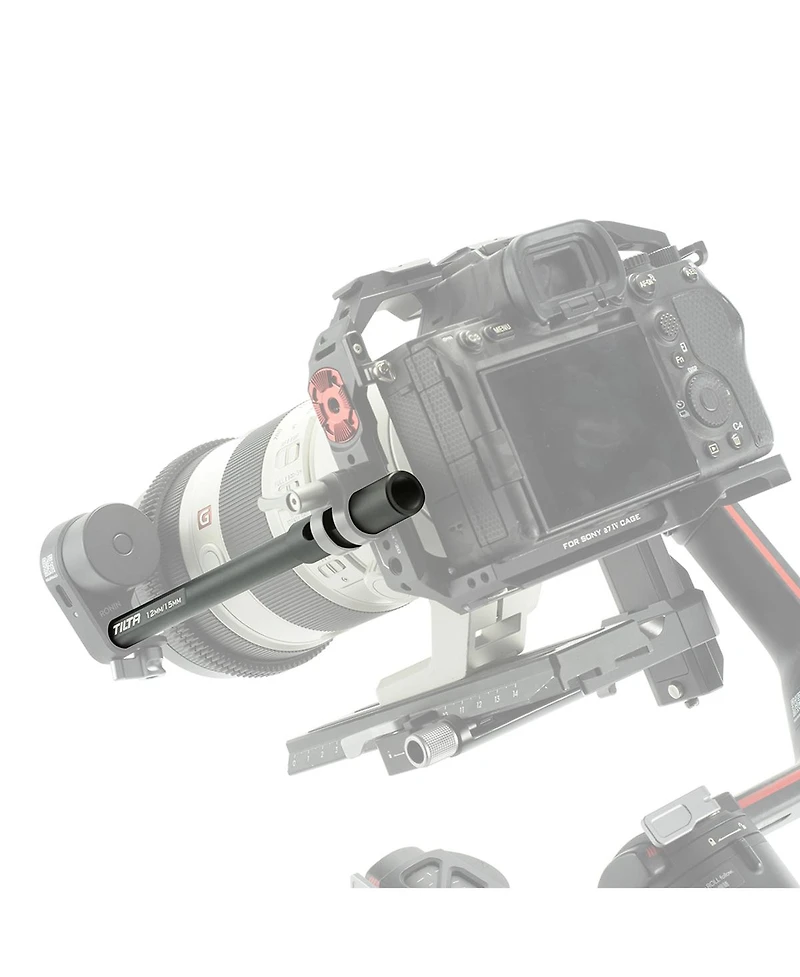 Tilta 8" 15mm to 12mm Dji Rod Adapter, Black