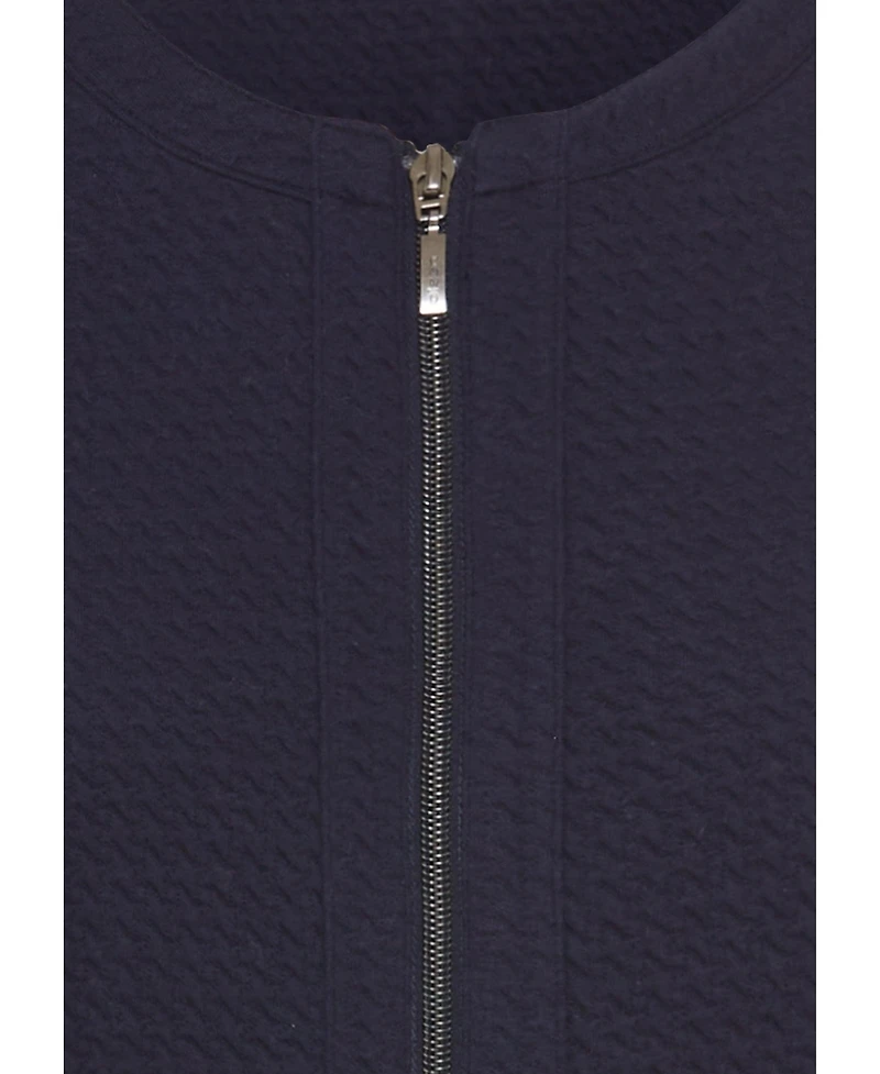Olsen Women's Houndstooth Texture Jersey Jacket