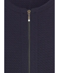 Olsen Women's Houndstooth Texture Jersey Jacket