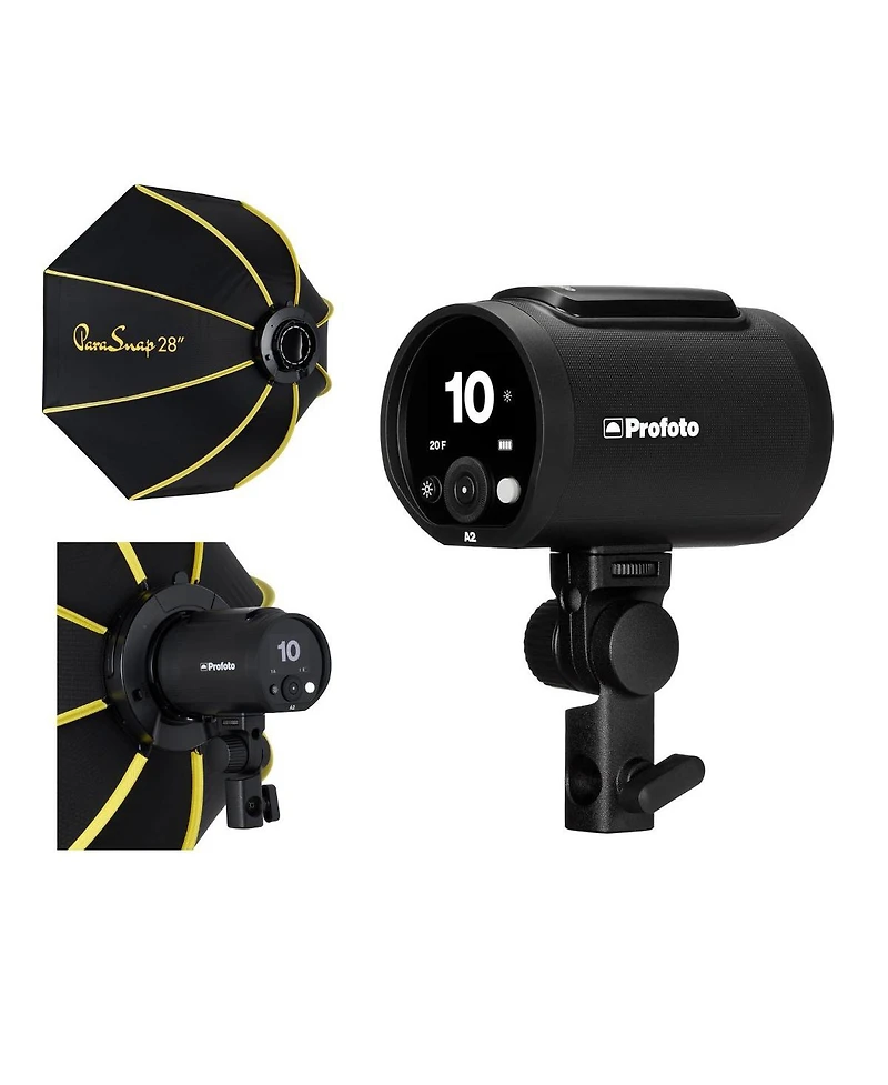 Profoto A2 The Little Big Off Camera Flash Head w/ Glow 28" ParaSnap Octa Softbox