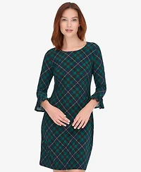 Tommy Hilfiger Women's Plaid Shift Crewneck Dress