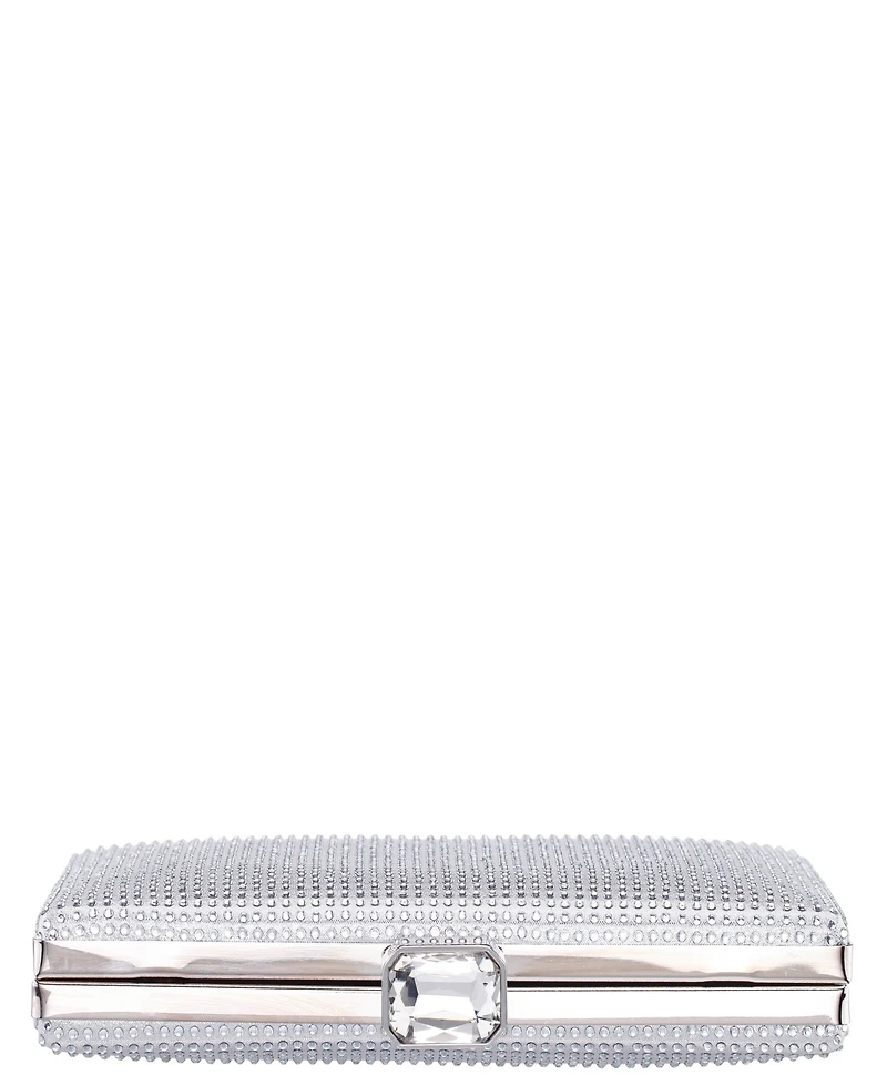 Nina Crystal Minaudiere Lift Lock Clutch