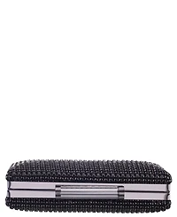 Nina Mini Crystal Encrusted Minaudiere Lift Lock Clutch