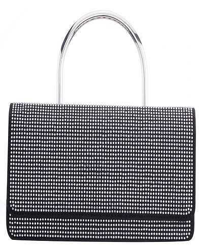 Nina Elongated Crystal Magnetic Snap Satchel Bag