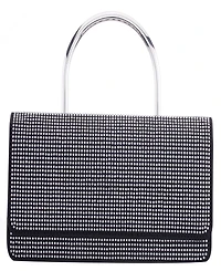 Nina Elongated Crystal Magnetic Snap Satchel Bag