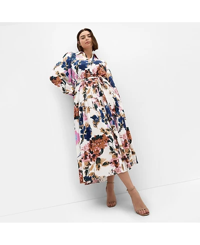 City Chic Women's Ezra Print Maxi Dress