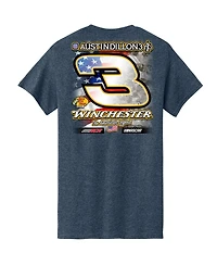Richard Childress Racing Team Collection Men's Heather Navy Austin Dillon Bass Pro Shops Flag T-Shirt