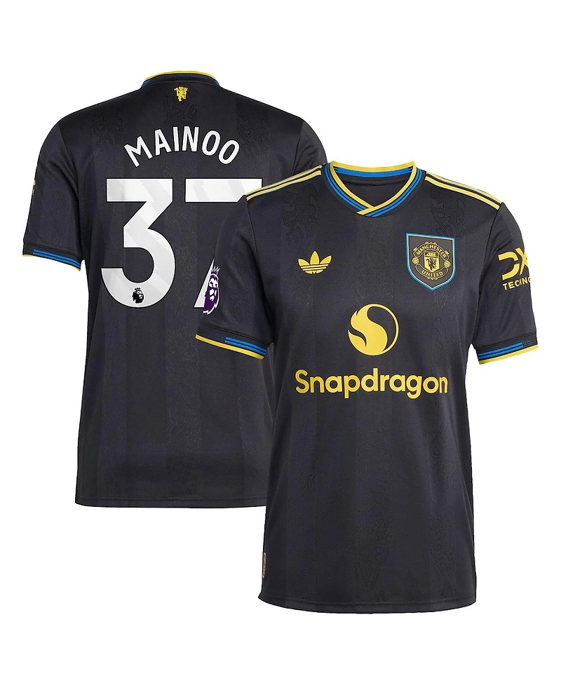 Adidas Men's Kobbie Mainoo Black Manchester United 2025/26 Third Authentic Player Jersey