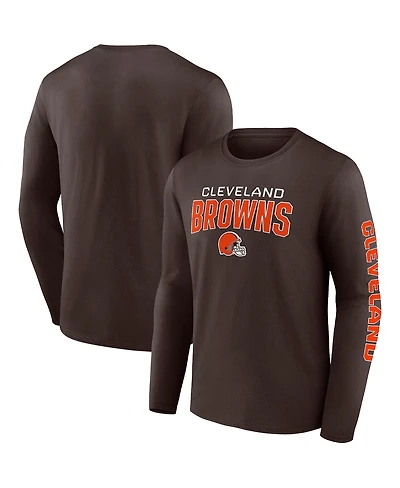 Fanatics Men's Brown Cleveland Browns Go the Distance Long Sleeve T-Shirt