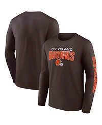 Fanatics Men's Brown Cleveland Browns Go the Distance Long Sleeve T-Shirt