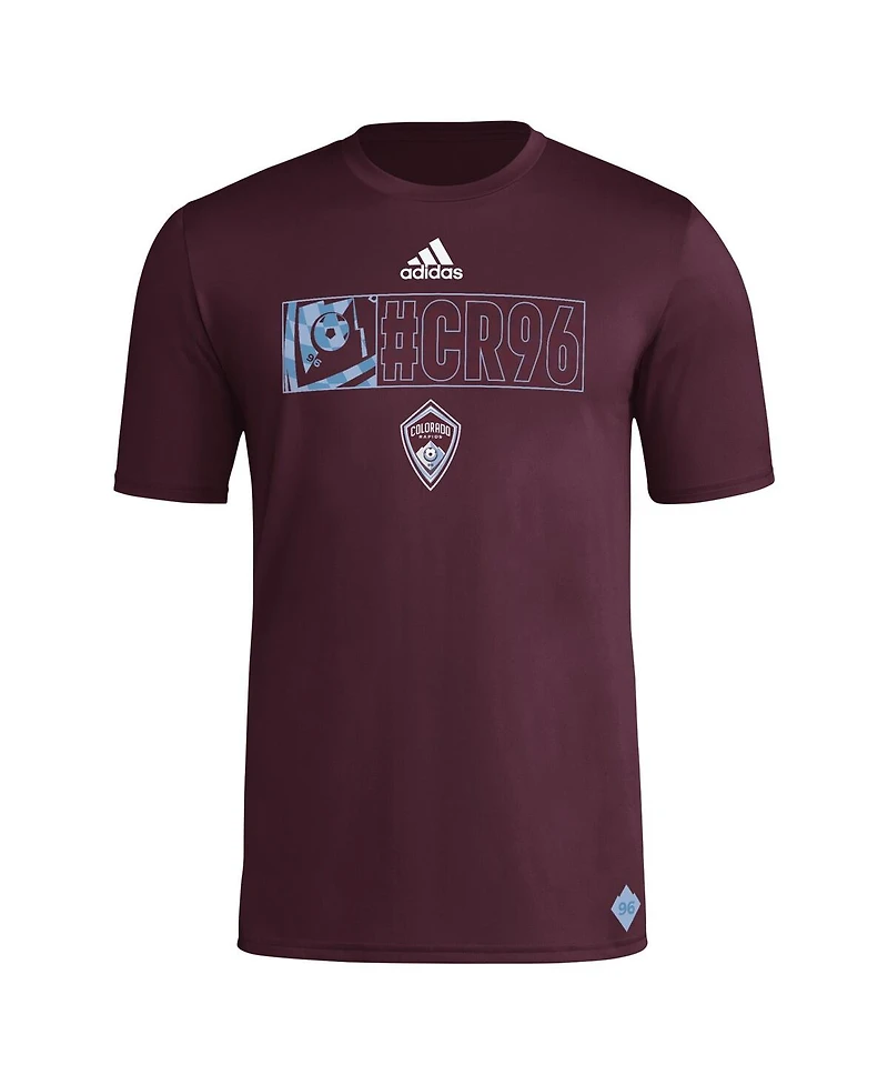 Adidas Men's Burgundy Colorado Rapids 2024 Jersey Hook Aeroready T-Shirt