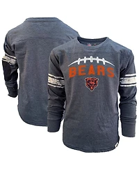 Wes & Willy Big Boys and Girls Navy Chicago Bears Football Long Sleeve T-Shirt