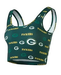 Concepts Sport Women's Green Bay Packers Mosaic Allover Print Bralette