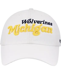 '47 Brand Women's White Michigan Wolverines Pensacola Clean Up Adjustable Hat