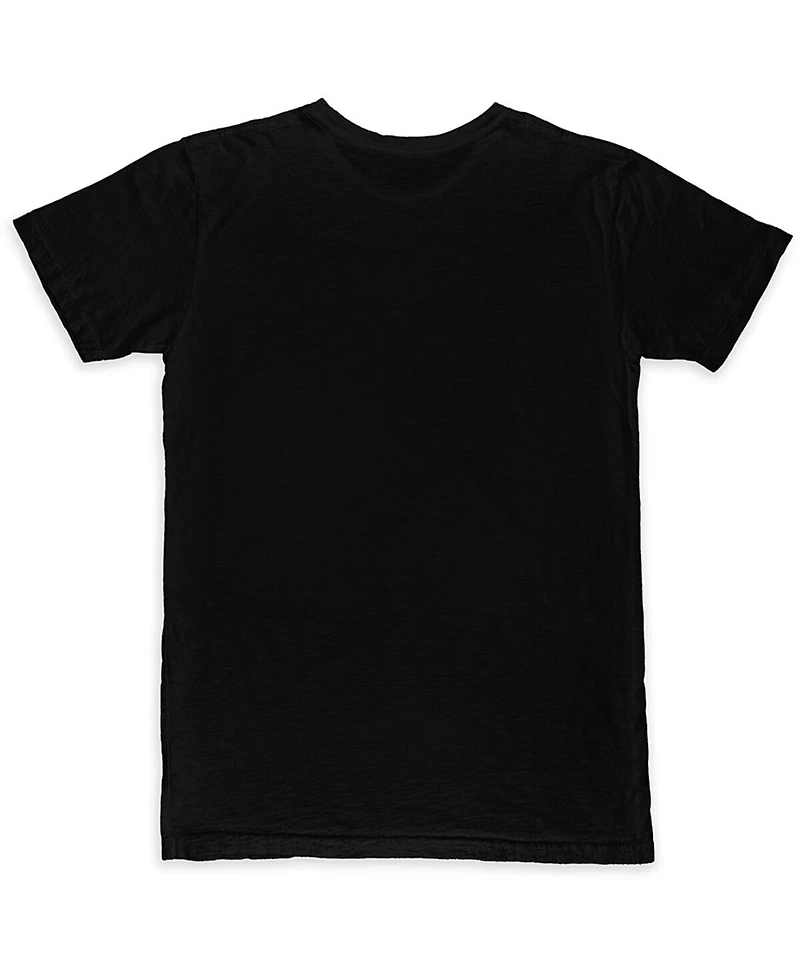1863FC Men's Black Barcelona Mono Crest Slub T-Shirt