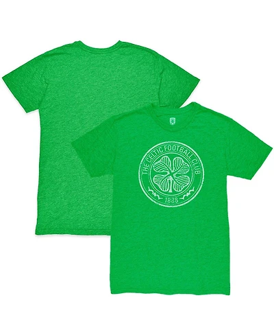 1863FC Men's Heather Green Celtic Mono Crest Twisted Tri-Blend Slub T-Shirt