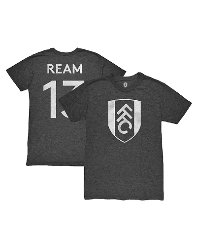 1863FC Men's Tim Ream Heather Black Fulham Player Name Number Twisted Tri-Blend T-Shirt
