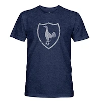1863FC Men's Navy Tottenham Hotspur Retro Monochrome Badge Tri-Blend T-Shirt