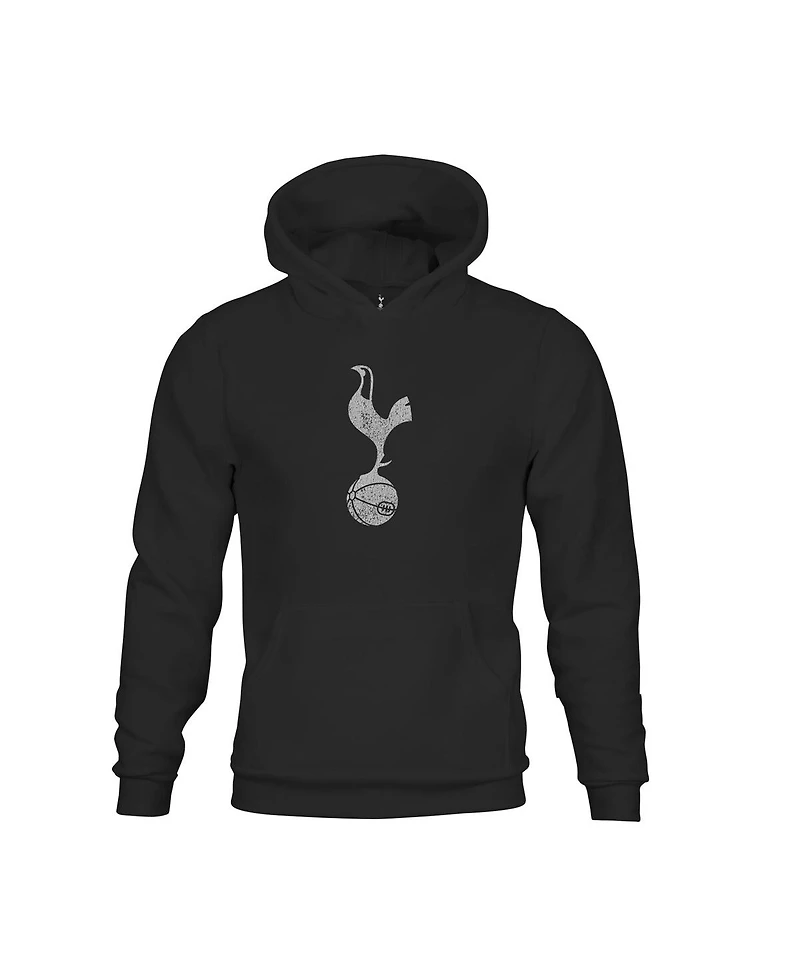 1863FC Big Boys and Girls Black Tottenham Hotspur Pullover Hoodie