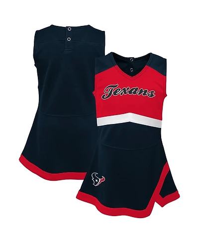 Outerstuff Girls Baby Boys and Navy Houston Texans Cheer Captain Jumper Dress
