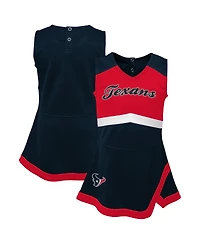 Outerstuff Girls Baby Boys and Navy Houston Texans Cheer Captain Jumper Dress