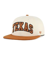 '47 Brand Men's and Women's Natural Texas Longhorns Crossover Off Hand Captain Adjustable Hat