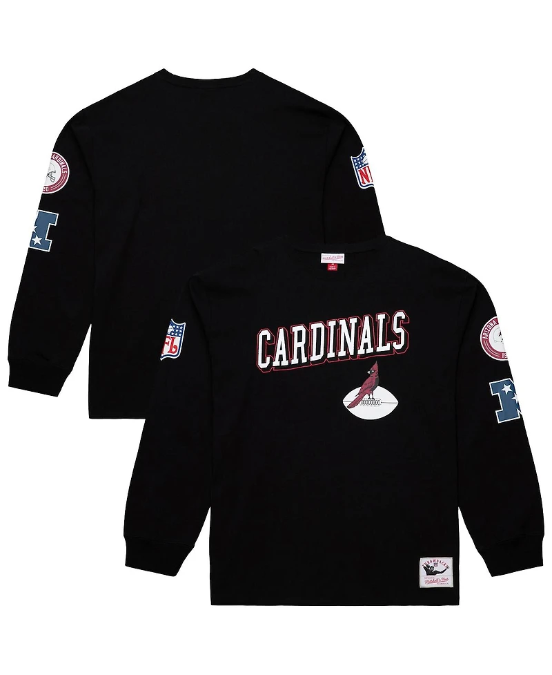 Mitchell & Ness Men's Black Arizona Cardinals Training Camp Logos Long Sleeve T-Shirt