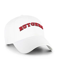 '47 Brand Men's White Rutgers Scarlet Knights Clean Up Adjustable Hat