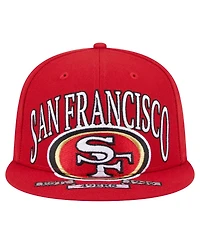 New Era Men's Scarlet San Francisco 49ers Oversized 59FIFTY Fitted Hat