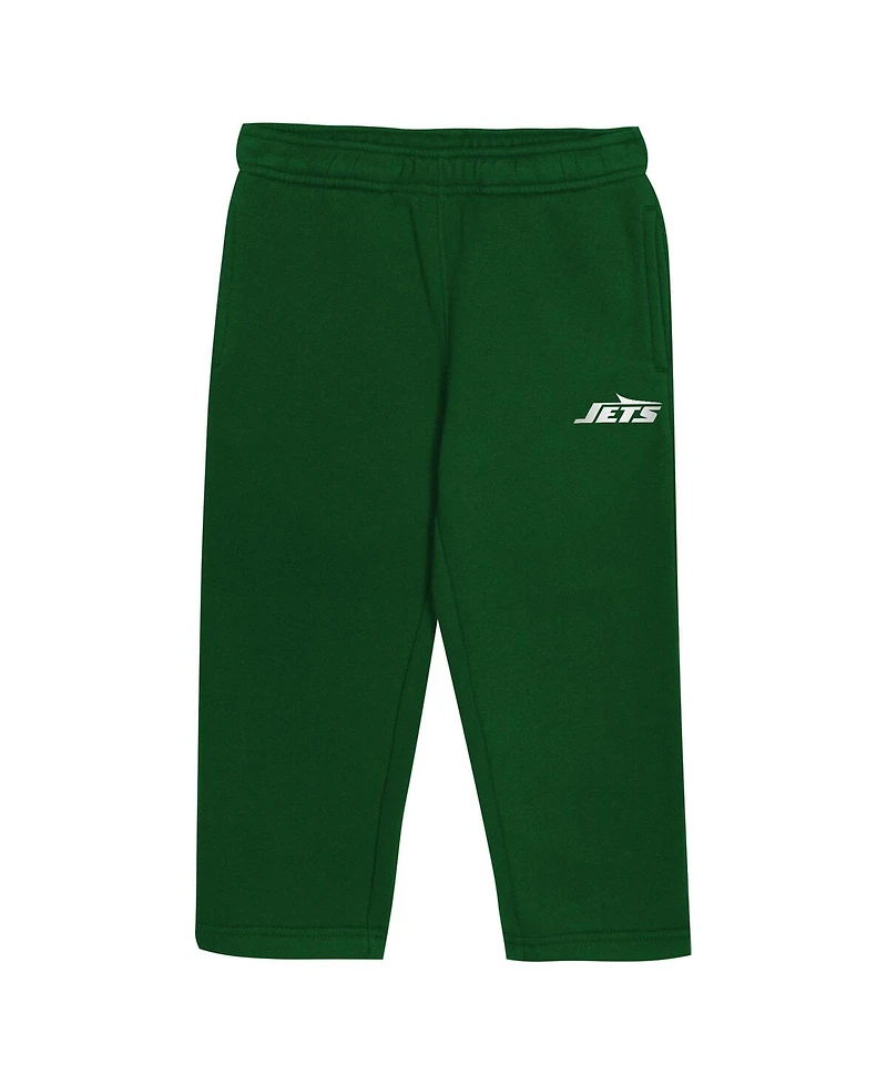 Outerstuff Toddler 2-Piece Green New York Jets Lineman Fleece Hoodie and Pants Set