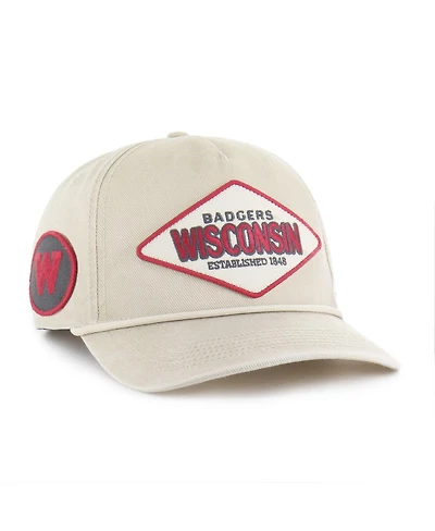 '47 Brand Men's and Women's Cream Wisconsin Badgers Outdoorsmen Cairn Hitch Adjustable Hat