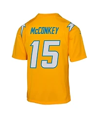 Nike Big Boys and Girls Ladd McConkey Gold Los Angeles Chargers Alternate Charger Power Game Player Jersey