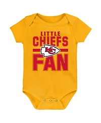 Outerstuff Newborn 3-Pack Kansas City Chiefs Little Tike Bodysuit Set