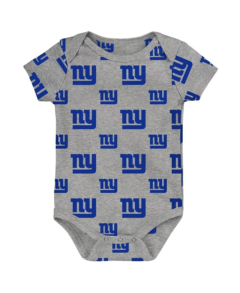 Outerstuff Newborn 3-Pack New York Giants Little Tike Bodysuit Set