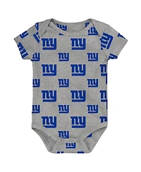Outerstuff Newborn 3-Pack New York Giants Little Tike Bodysuit Set
