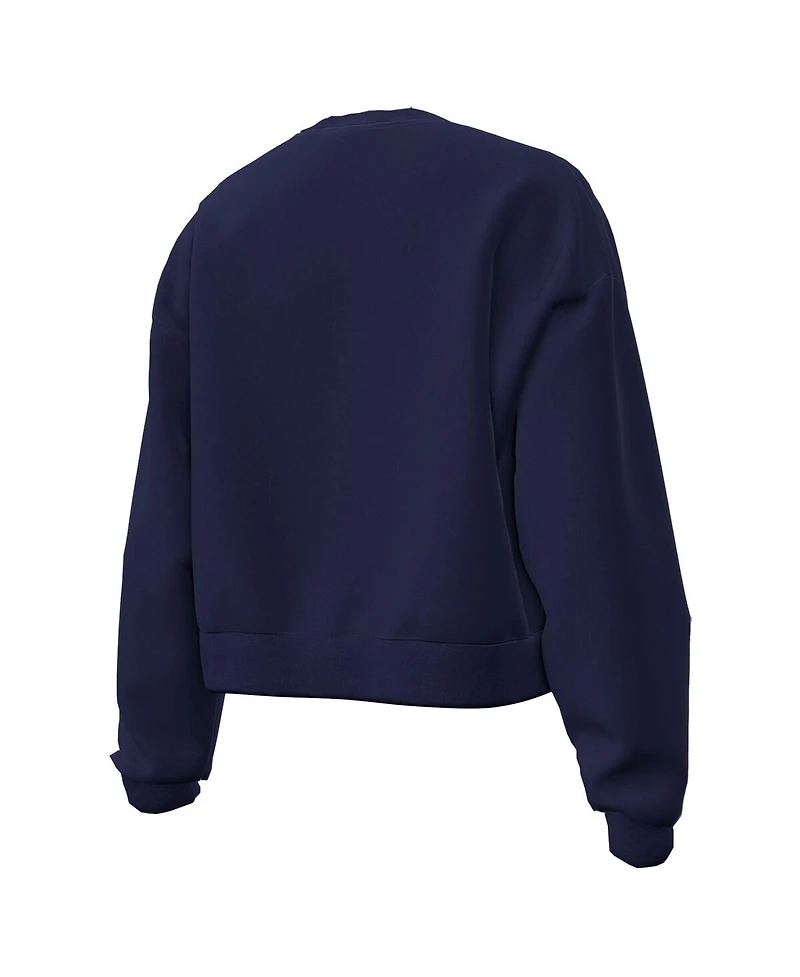 Under Armour Women's Navy Notre Dame Fighting Irish Essentials Icon Fleece Tri-Blend Sweatshirt