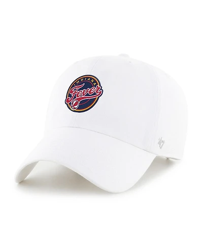 '47 Brand Men's White Indiana Fever Core Logo Clean Up Adjustable Hat