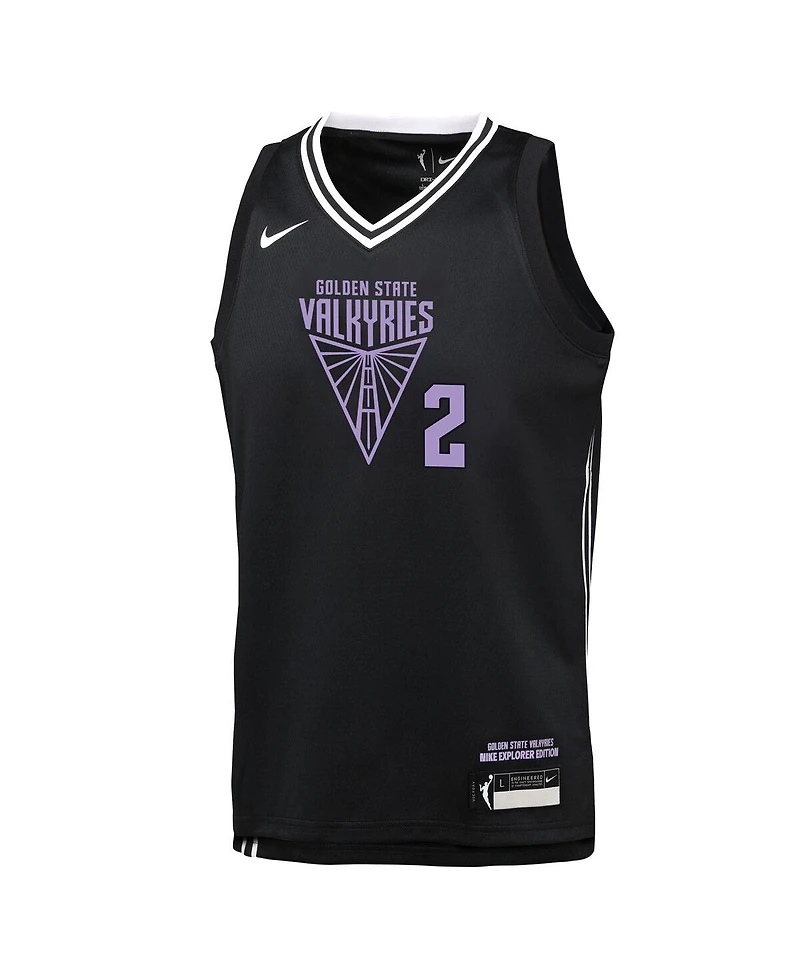 Nike Big Boys and Girls Kaitlyn Chen Eclipse Black Golden State Valkyries Explorer Edition Victory Player Jersey